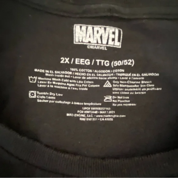 Venom Spider-Man Men's XXL 2XL T-Shirt Short Sleeve‎ Marvel Comics Purple Smoke - Picture 4 of 7